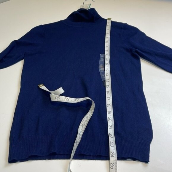 Simons lightweight navy blue turtleneck sweater size extra small new - Picture 7 of 9